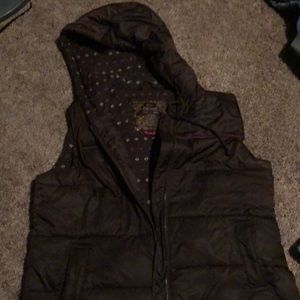 Old navy vest with hood